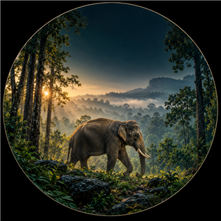 MZ elephant in a Jharkhand forest